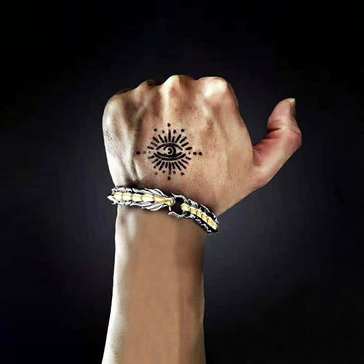 ブレスレット | ドラゴン ゴールドライン ブレスレット - メンズ・ユニセックス ストリートジュエリー