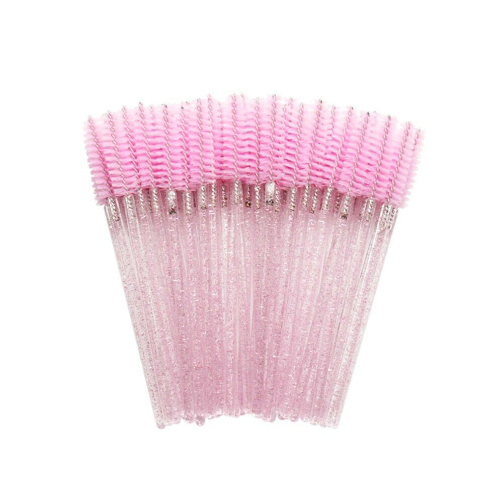 コスメティック | ピンク使い捨てまつ毛ブラシ100本セット - アイラッシュ＆眉用