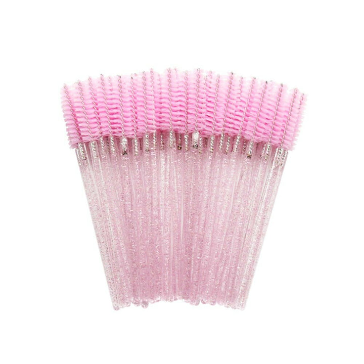 コスメティック | ピンク使い捨てまつ毛ブラシ100本セット - アイラッシュ＆眉用