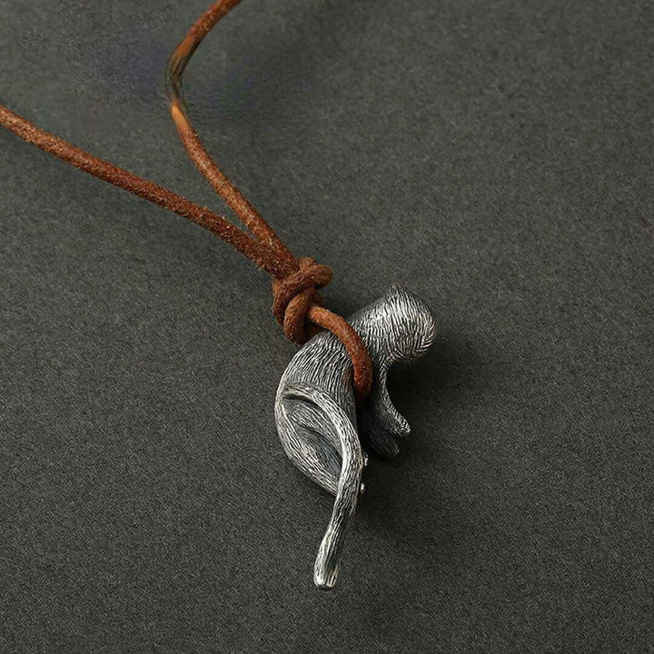 ネックレス | 猫モチーフ ユニセックス ネックレス - ストリート系アクセサリー