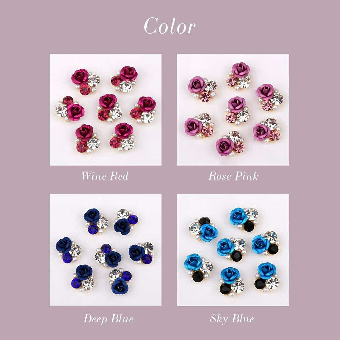 コスメティック | ローズデコ ラインストーンネイルパーツ 10個入り 全4カラー