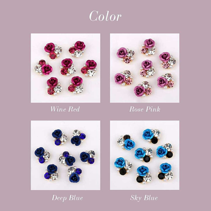 コスメティック | ローズデコ ラインストーンネイルパーツ 10個入り 全4カラー