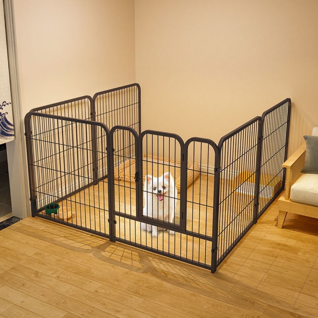 ペットグッズ | 折りたたみ式アイアンペットケージ（小型犬用・室内外対応）