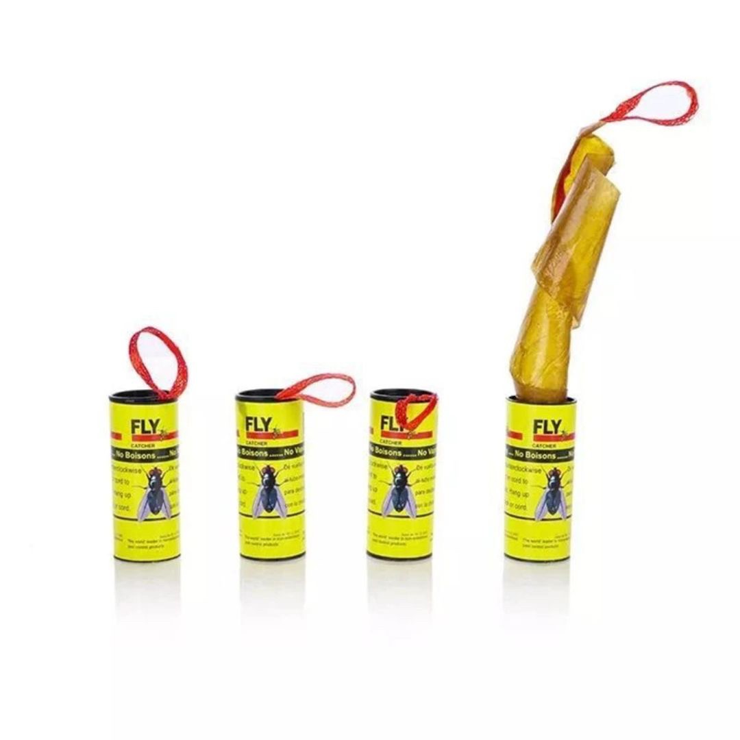 虫よけ 鳥よけ | 強力虫よけロールテープ12個セット - 黄色、室内外対応