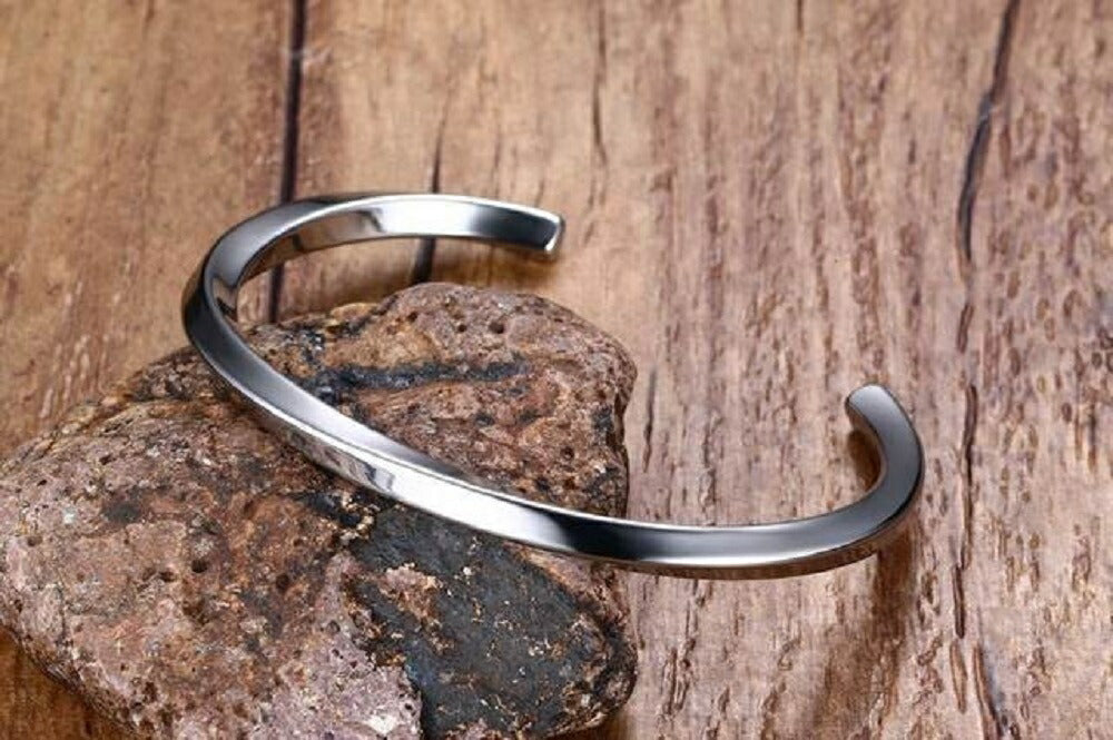 ブレスレット | ステンレス ツイスト バングル 男女兼用