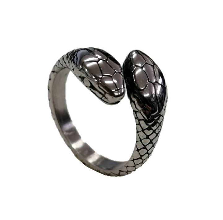 リング | ウロボロス スネークリング シルバーカラー燻し風仕上げ