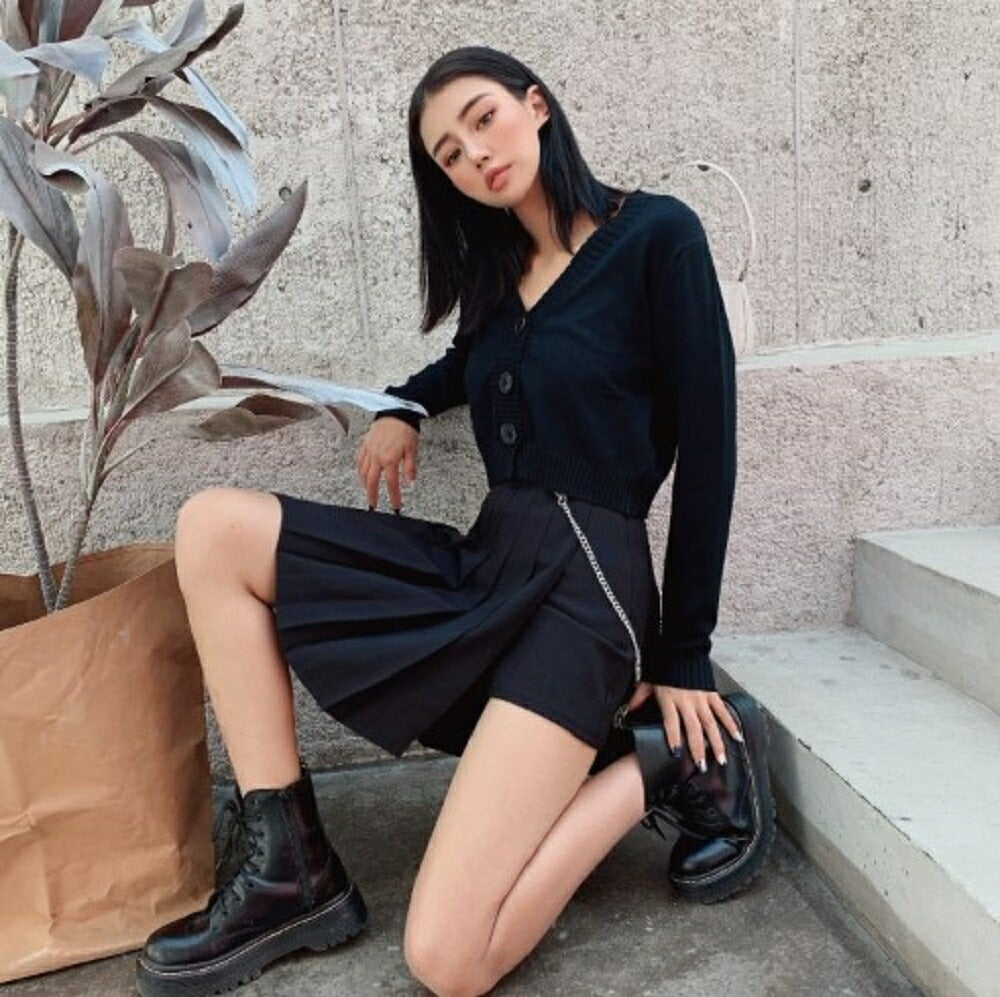 ボトムス 女性 | ゴスロリ風ミディアムキュロットスカート Mサイズ