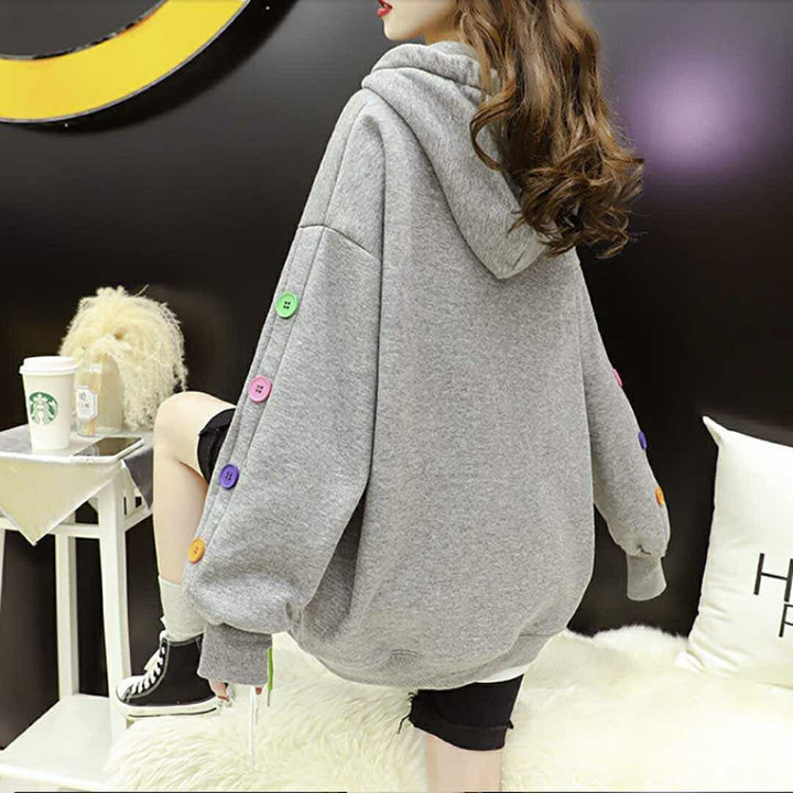 パーカー 女性 | カラフルフード紐のボリュームパーカー ユニセックス