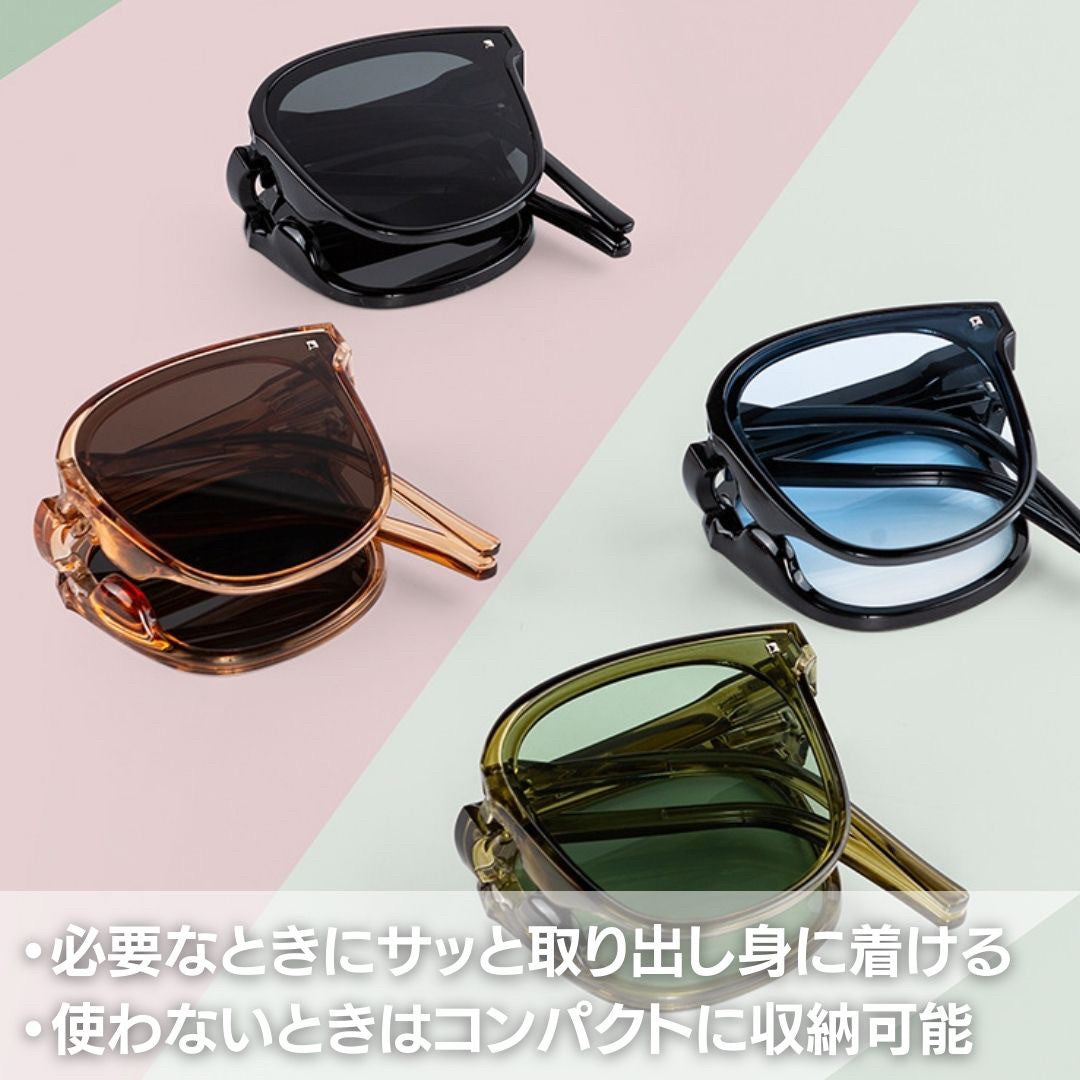 男性ファッション その他 | 偏光サングラス 折りたたみ式 ブルーライトカット ケース付き