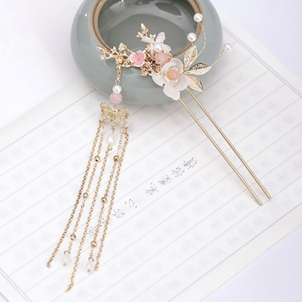 ヘアアクセサリー | 花かんざし7点セット | 結婚式・着物用ヘアアクセサリー