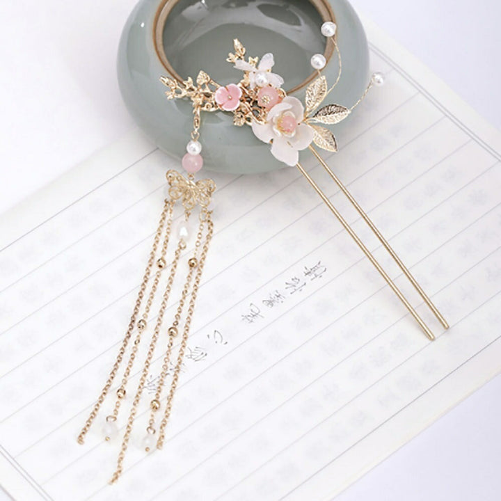 ヘアアクセサリー | 花かんざし7点セット | 結婚式・着物用ヘアアクセサリー