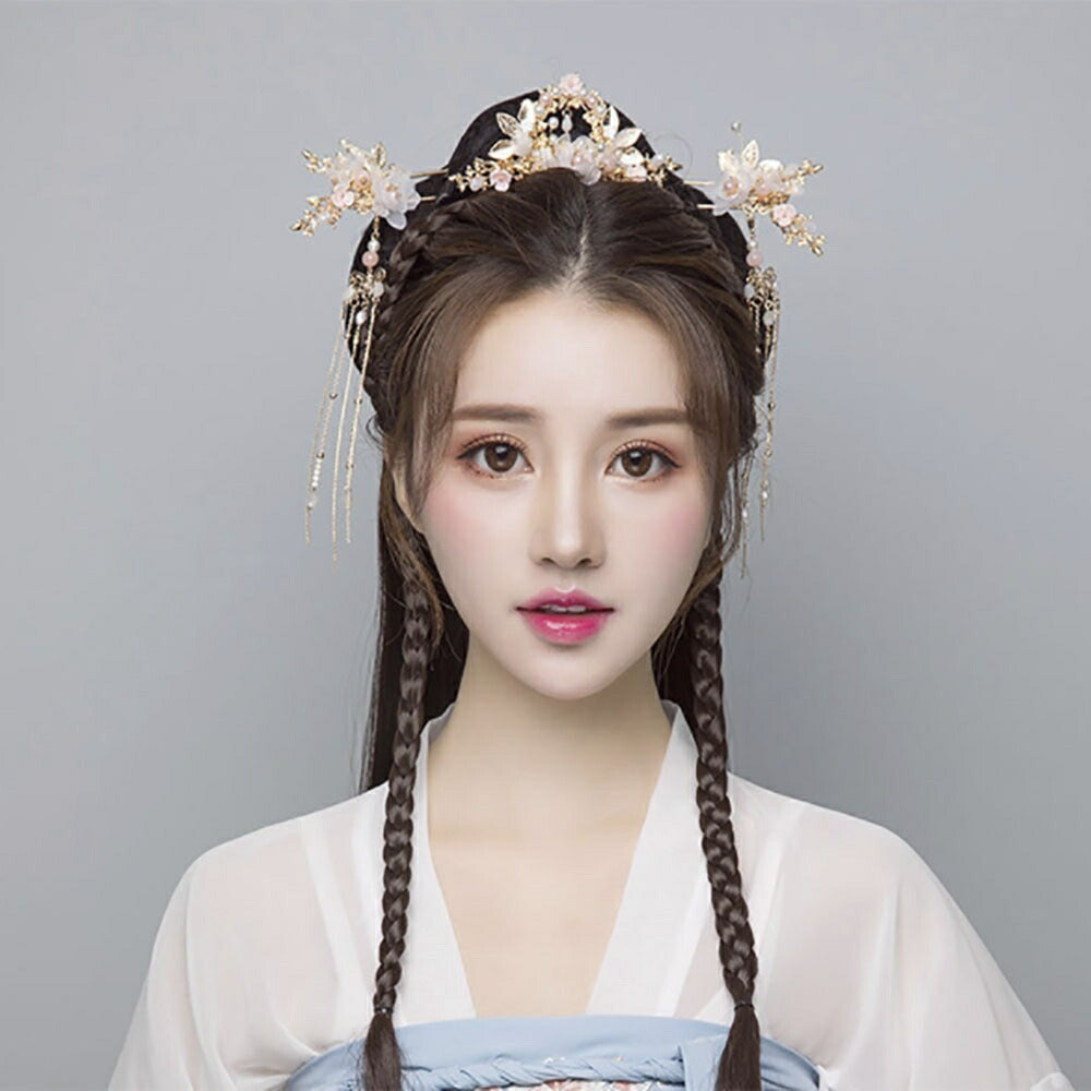 ヘアアクセサリー | 花かんざし7点セット | 結婚式・着物用ヘアアクセサリー