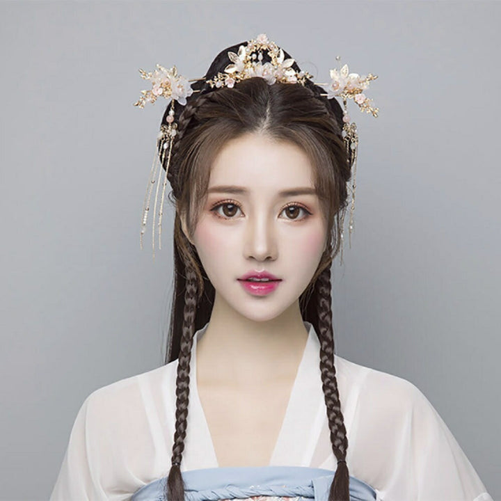 ヘアアクセサリー | 花かんざし7点セット | 結婚式・着物用ヘアアクセサリー