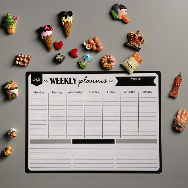 インテリア雑貨 その他 | 週間予定マグネットホワイトボード 40×30 冷蔵庫用