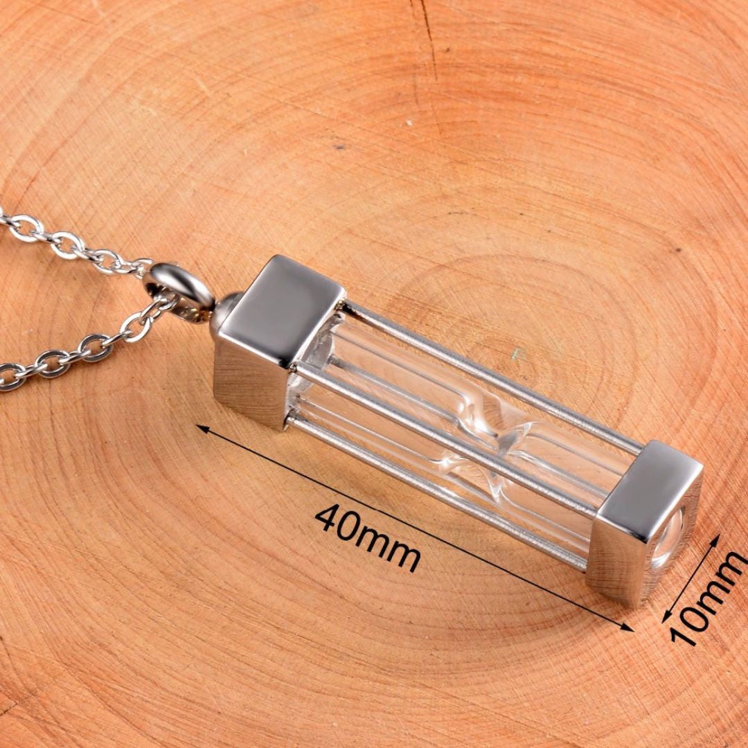 ネックレス | シルバー遺骨カプセルネックレス - ペット供養用