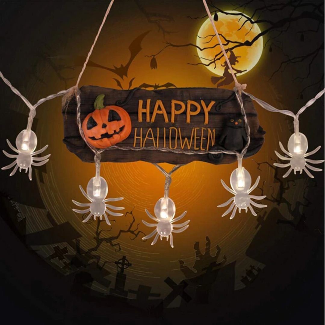 イベントグッズ | ハロウィン スパイダーLEDイルミネーションライト 1.5m 10球