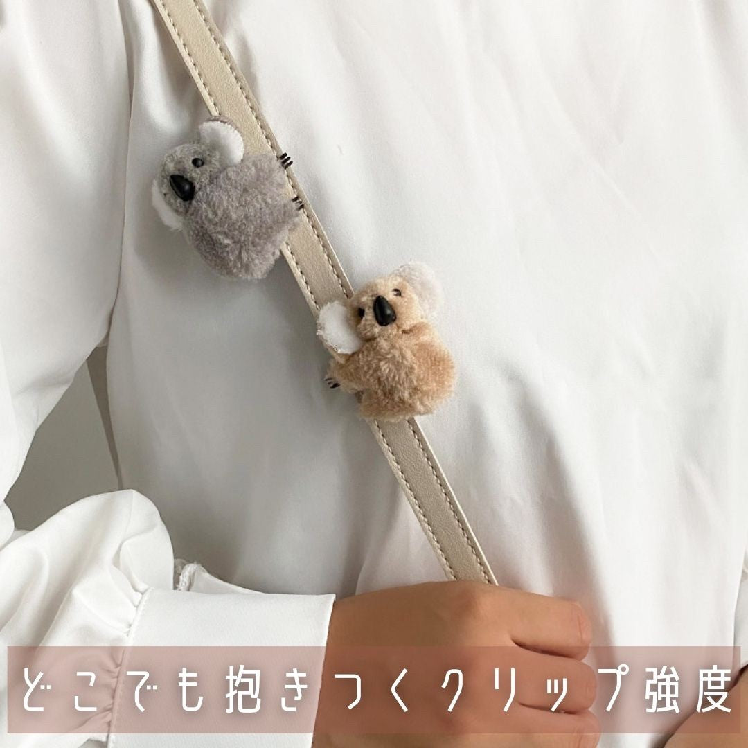 ヘアアクセサリー | コアラ抱きつきヘアクリップ | ナチュラルブラウンorグレー