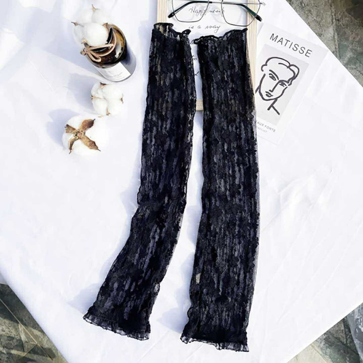 小物 その他 | レース花柄アームカバー UVカット指なしタイプ