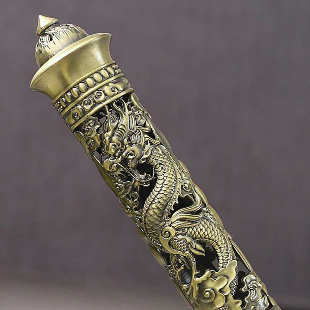 お香 | 龍と鳳凰の彫刻お香立て 選べる二色 - 開運風水インテリア