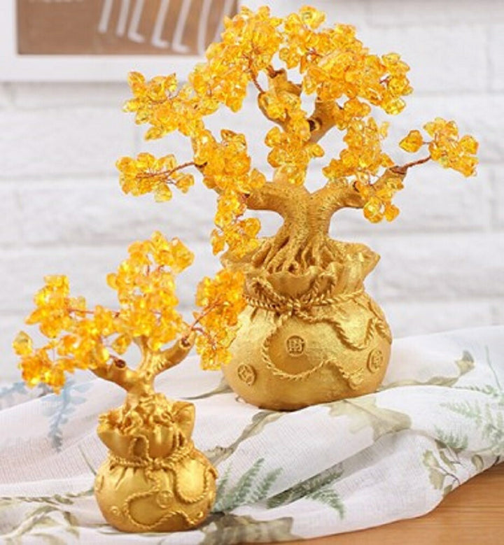 風水 インテリア | 黄金木シトリン風水置物 - 金運・財運アップパワーストーン