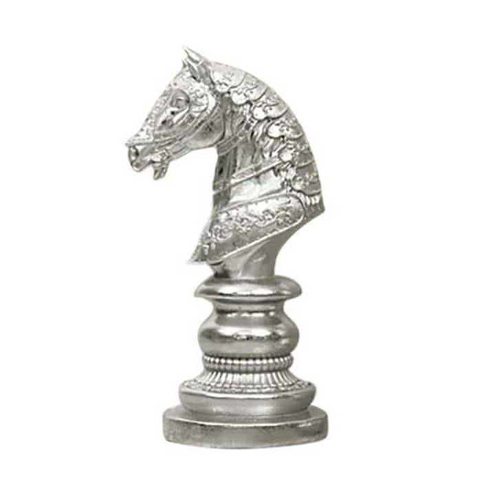インテリア オブジェ | ナイト・キング・クイーン チェス駒デザイン オブジェ 【アンティーク調仕上げ・微細な塗装ムラ等あり】