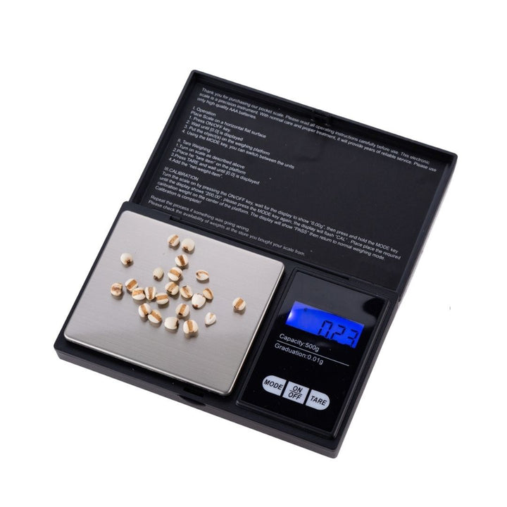 インテリア雑貨 その他 | ブラックデジタルスケール 携帯型 風袋引き機能付き 0.01g-500g