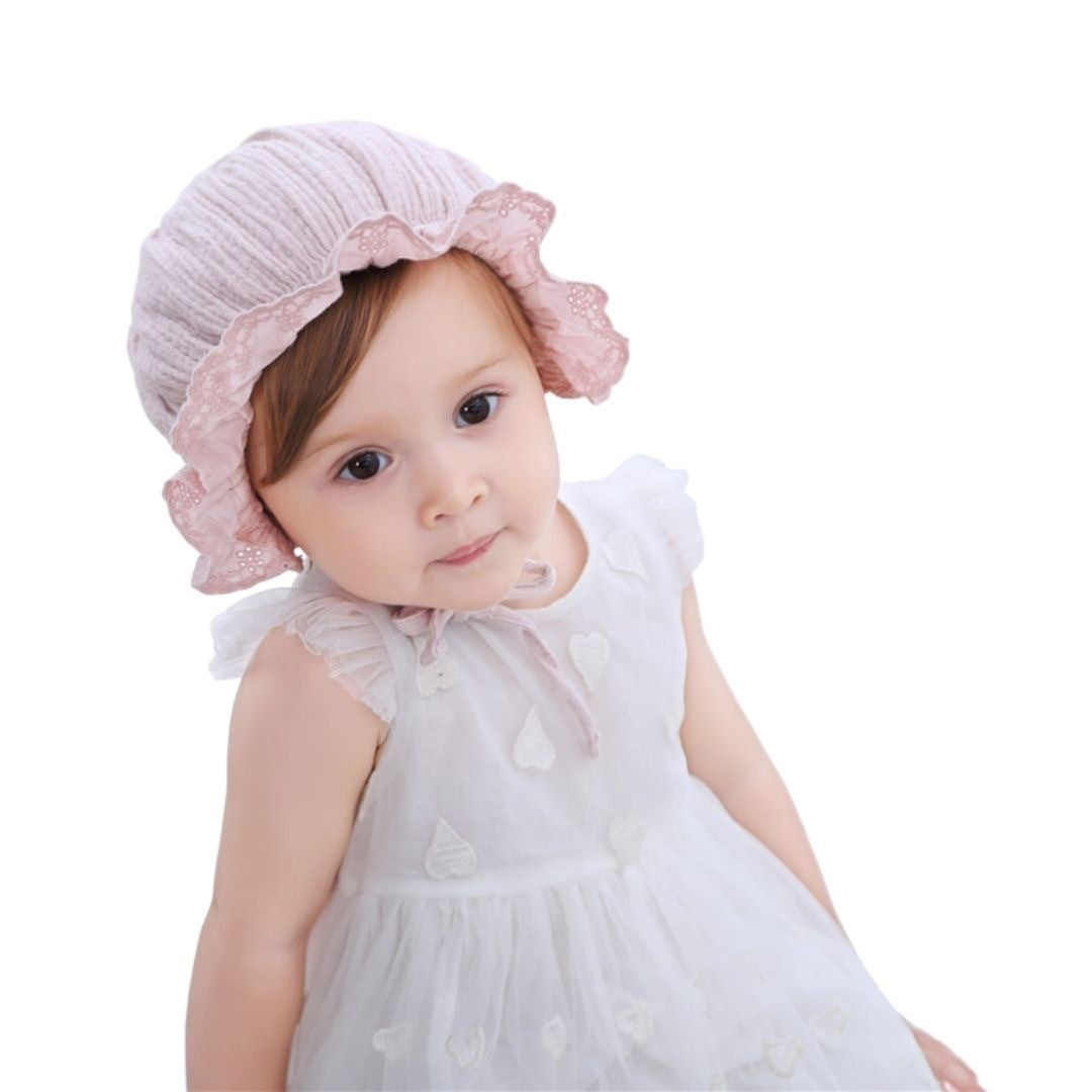 赤ちゃん用品 | 女の子用レースボンネット | 出産祝い・誕生日プレゼント向け