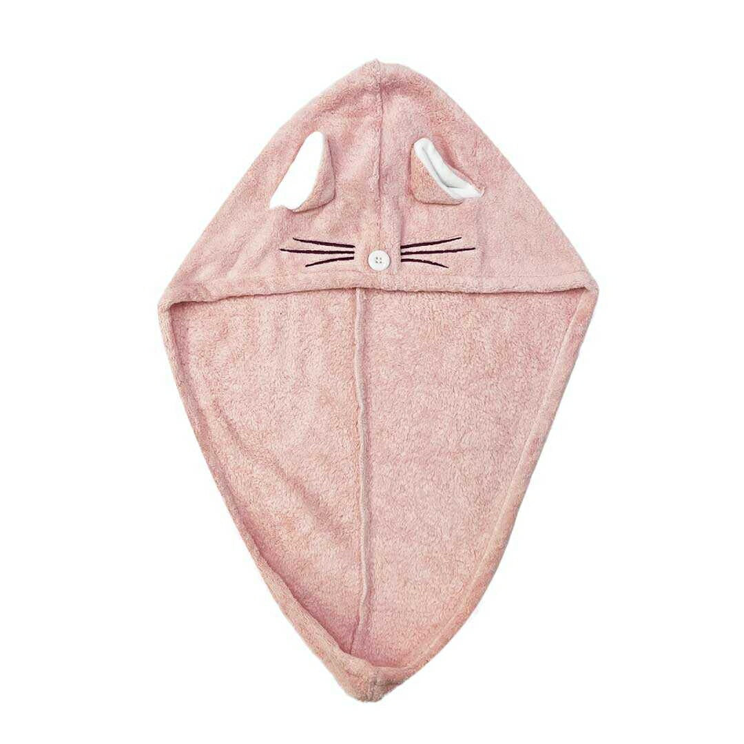 小物 その他 | 速乾ヘアタオル「猫デザイン」- ボタン付きで固定、髪のダメージ軽減