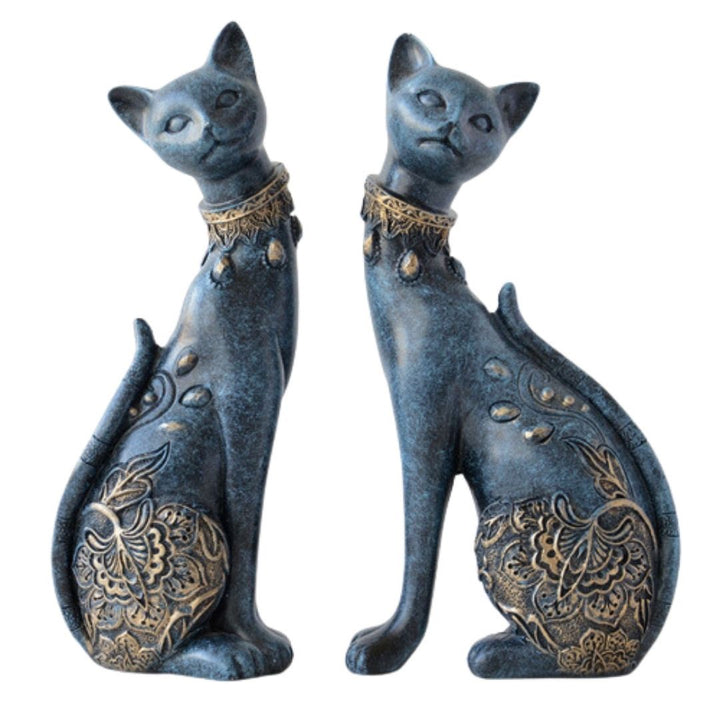 インテリア オブジェ | アラビアンキャット置物 2体セット 選べる3色