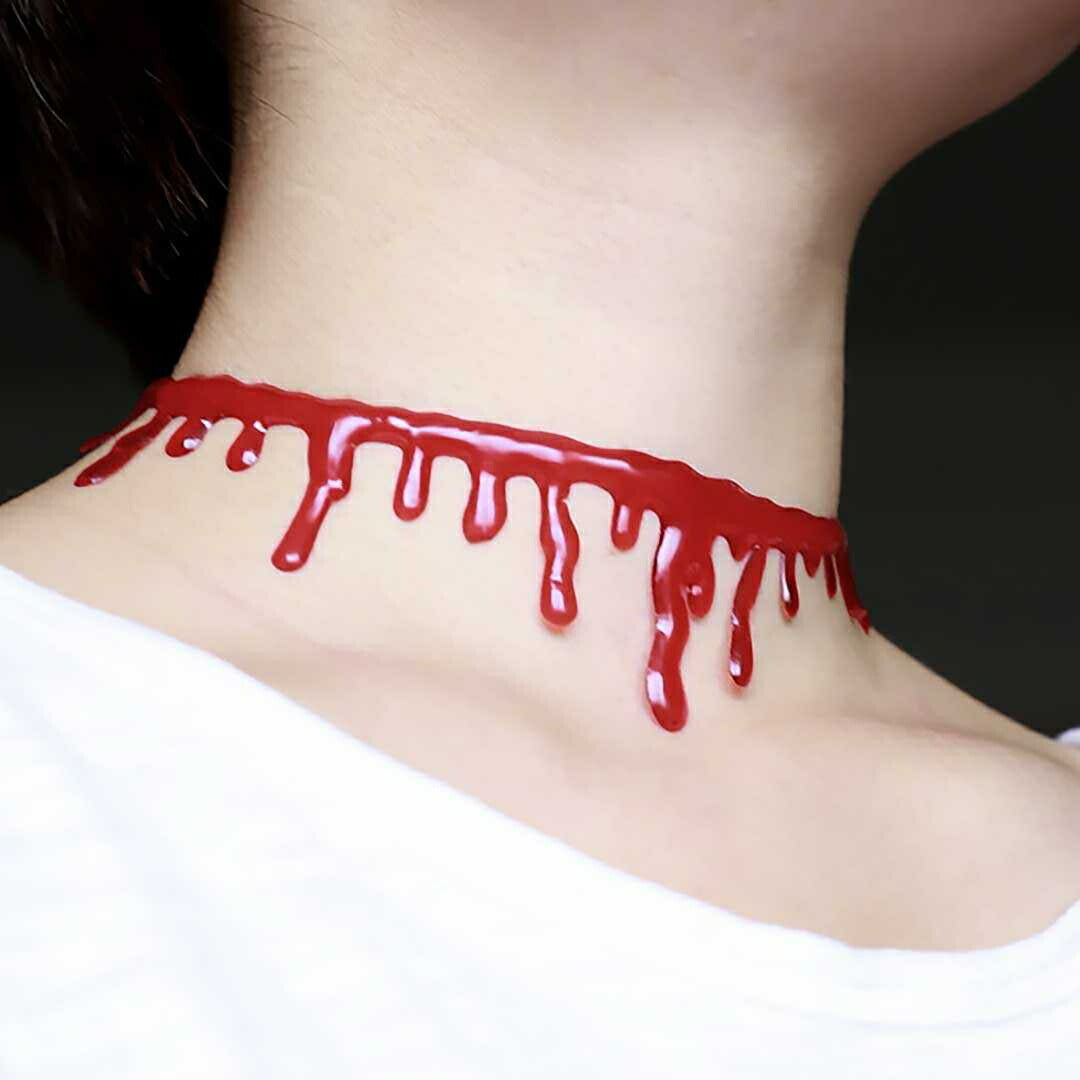 コスプレ小物 | ハロウィン コスプレ用 リアル出血チョーカー