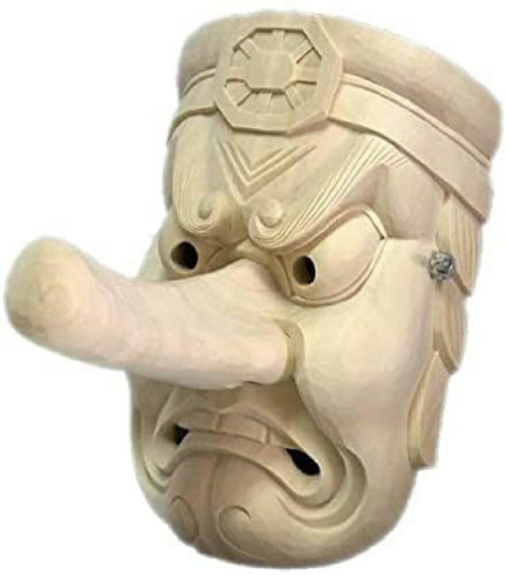 風水 インテリア | 楠木製般若面 壁掛け工芸品 - 日本の職人手作り