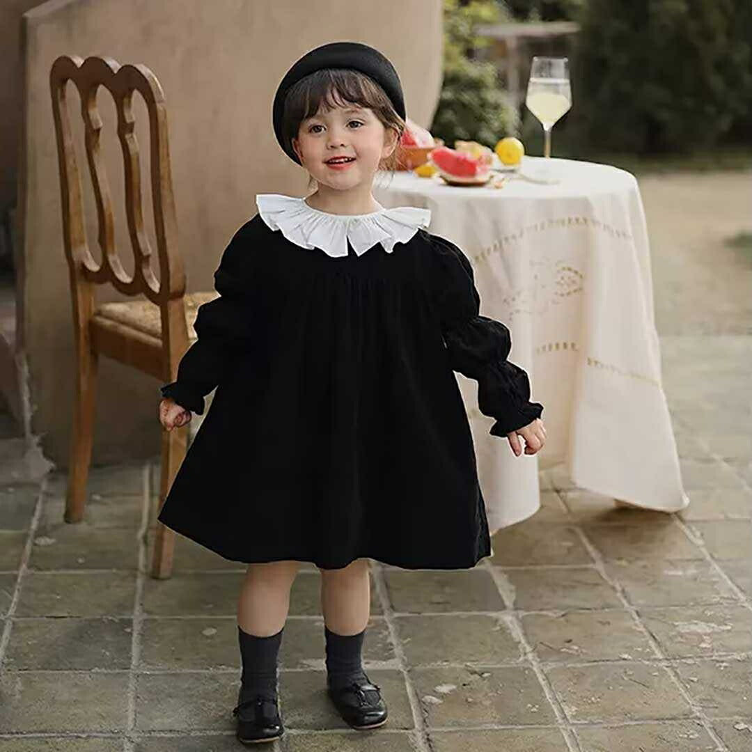 ワンピース ドレス | 黒フリルワンピース 女の子用 入学式・卒業式・七五三対応