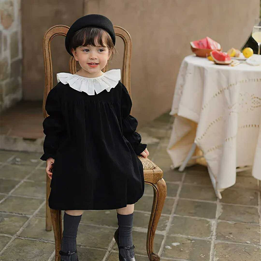 ワンピース ドレス | 黒フリルワンピース 女の子用 入学式・卒業式・七五三対応