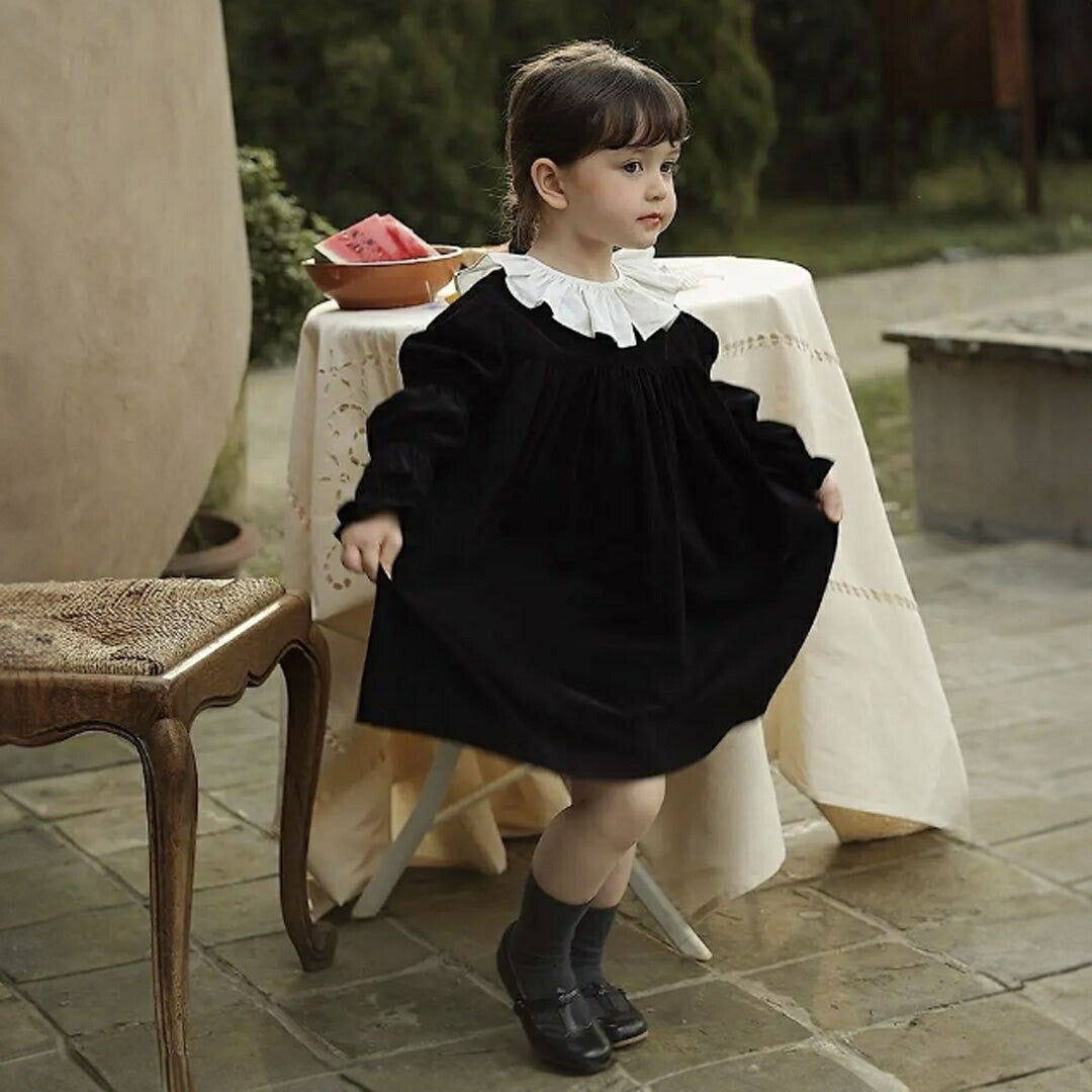 ワンピース ドレス | 黒フリルワンピース 女の子用 入学式・卒業式・七五三対応