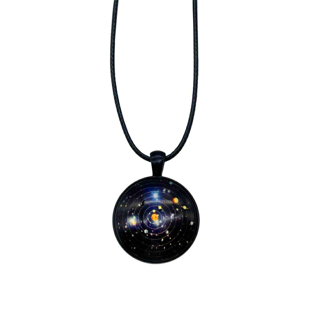 風水 アクセサリー | 宇宙銀河系ネックレス - 神秘的ジュエルアクセサリー