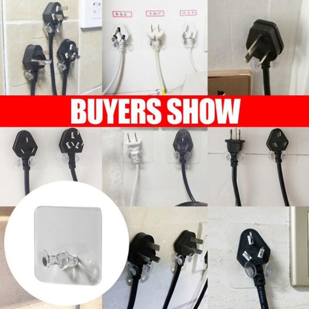 インテリア雑貨 その他 | 透明コンセントコードホルダー10個セット - スッキリ収納・壁面対応