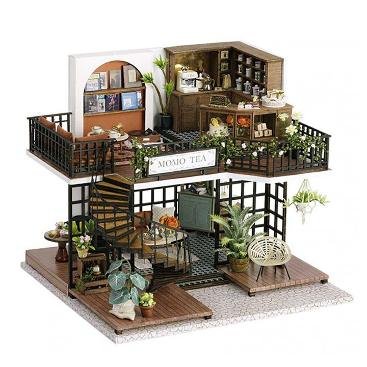 玩具 | イギリス風ティーハウス ミニチュアドールハウスキット DIYセット