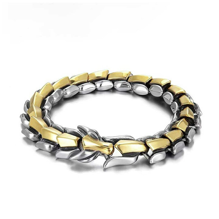 ブレスレット | ドラゴン ゴールドライン ブレスレット - メンズ・ユニセックス ストリートジュエリー