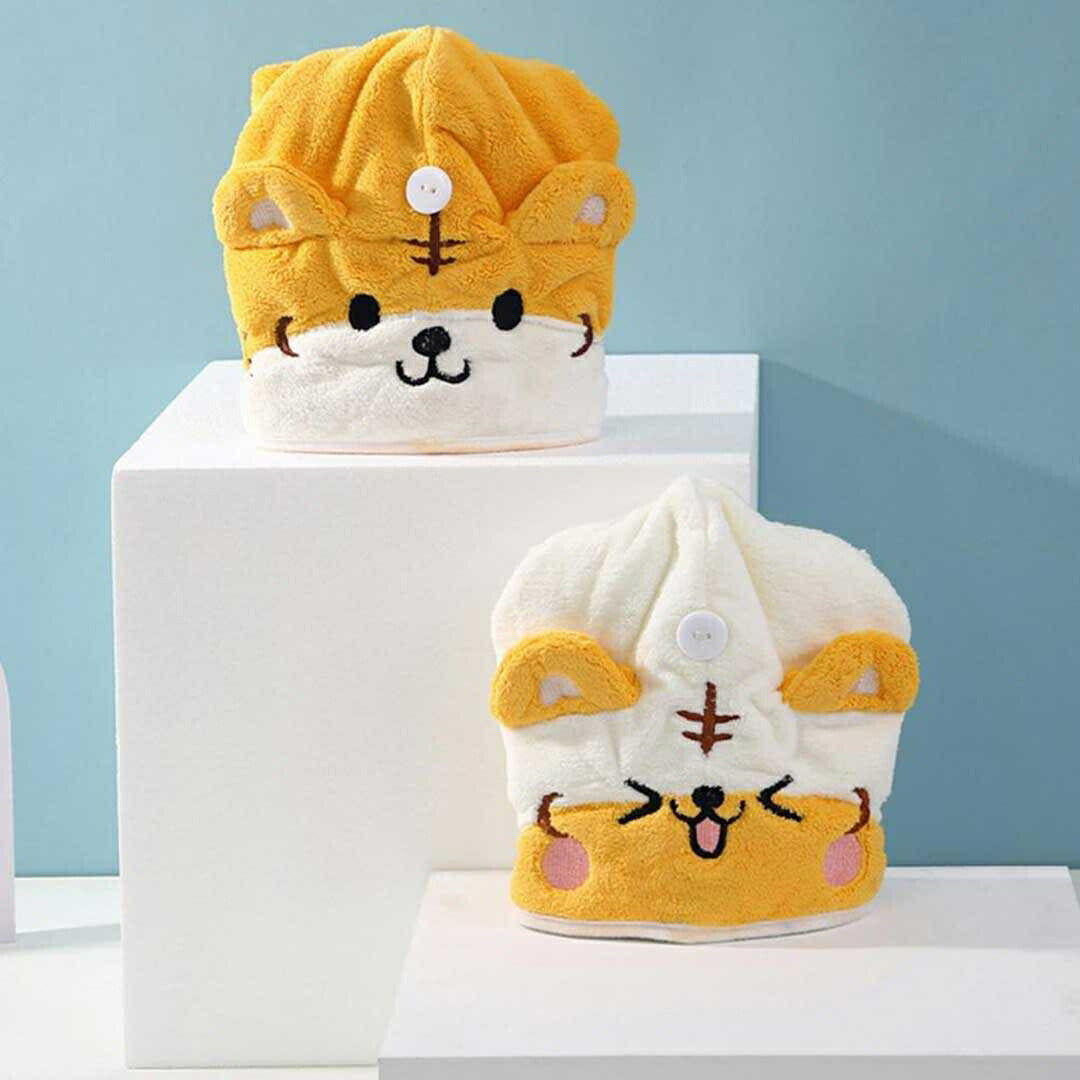 小物 その他 | 速乾ヘアタオル「タイガーデザイン」選べる2カラー・ボタン付き