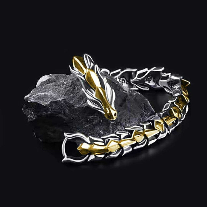 ブレスレット | ドラゴン ゴールドライン ブレスレット - メンズ・ユニセックス ストリートジュエリー