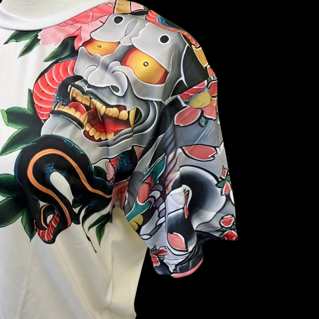 シャツ 男性 | 和柄般若半袖Tシャツ 男女兼用 ビッグシルエット