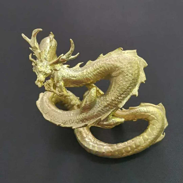 風水 インテリア | 金運風水龍 6cm 置物 - 開運祈願ゴールドドラゴン