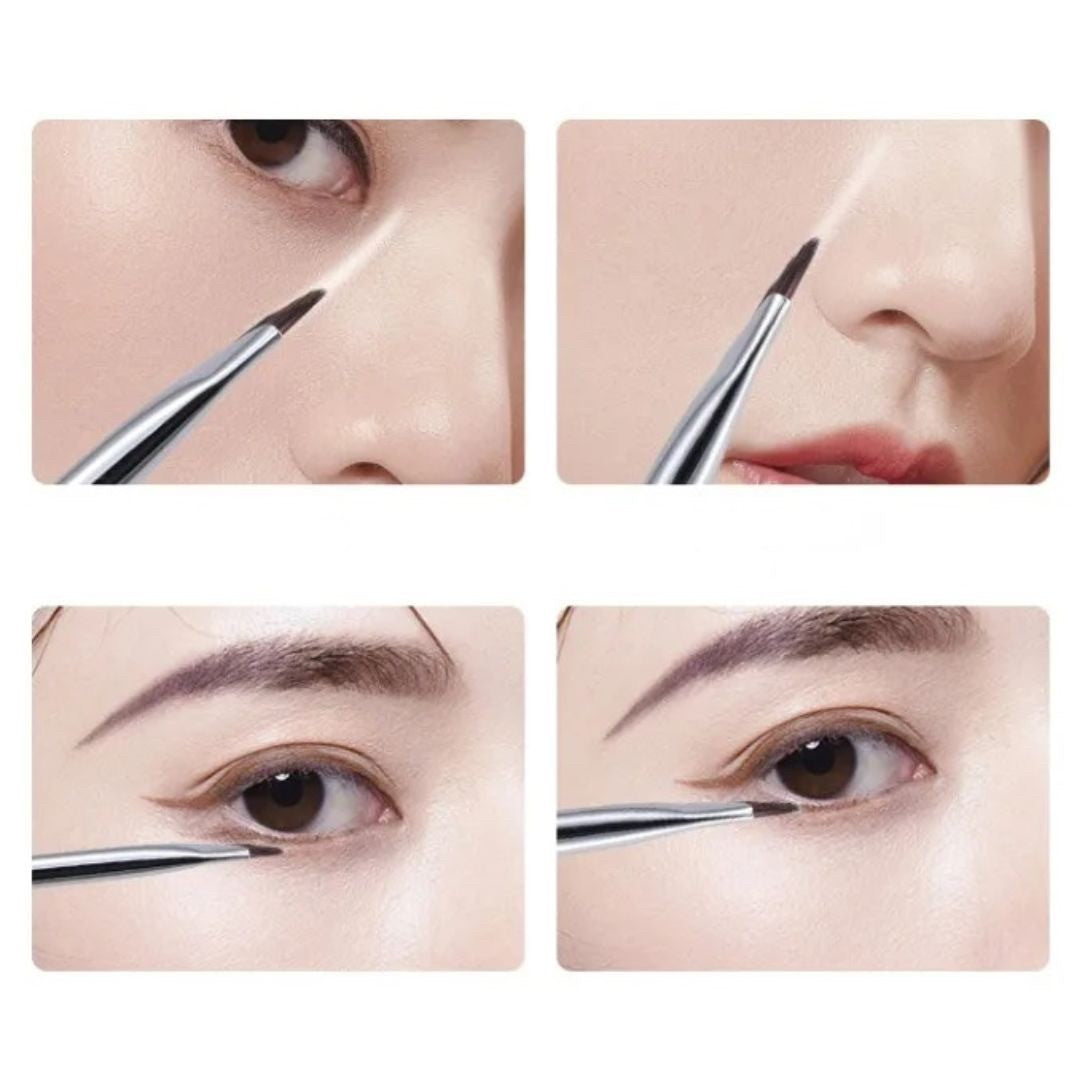 コスメティック | 極細アイブロウブラシ5本セット シルバーブラック