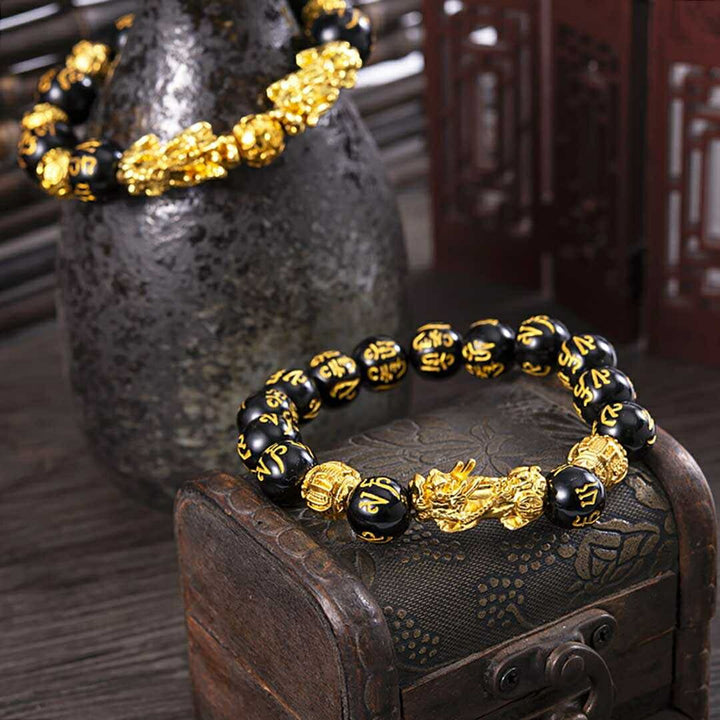 風水 アクセサリー | 金龍梵字ブレスレット メンズ・ユニセックス アクセサリー
