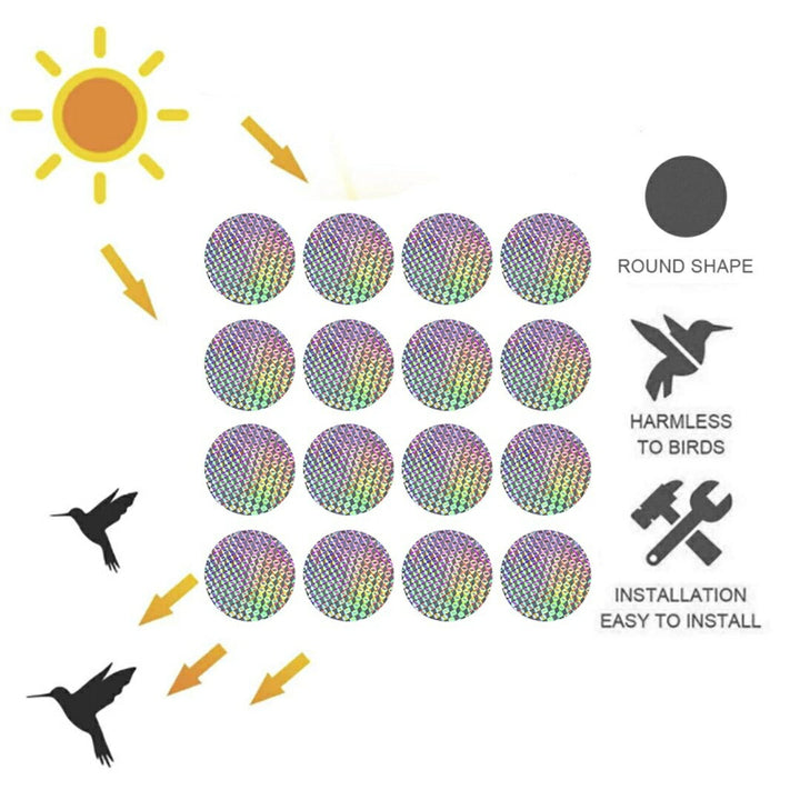 虫よけ 鳥よけ | レインボー反射シール 10枚セット 鳥よけ・虫よけ用