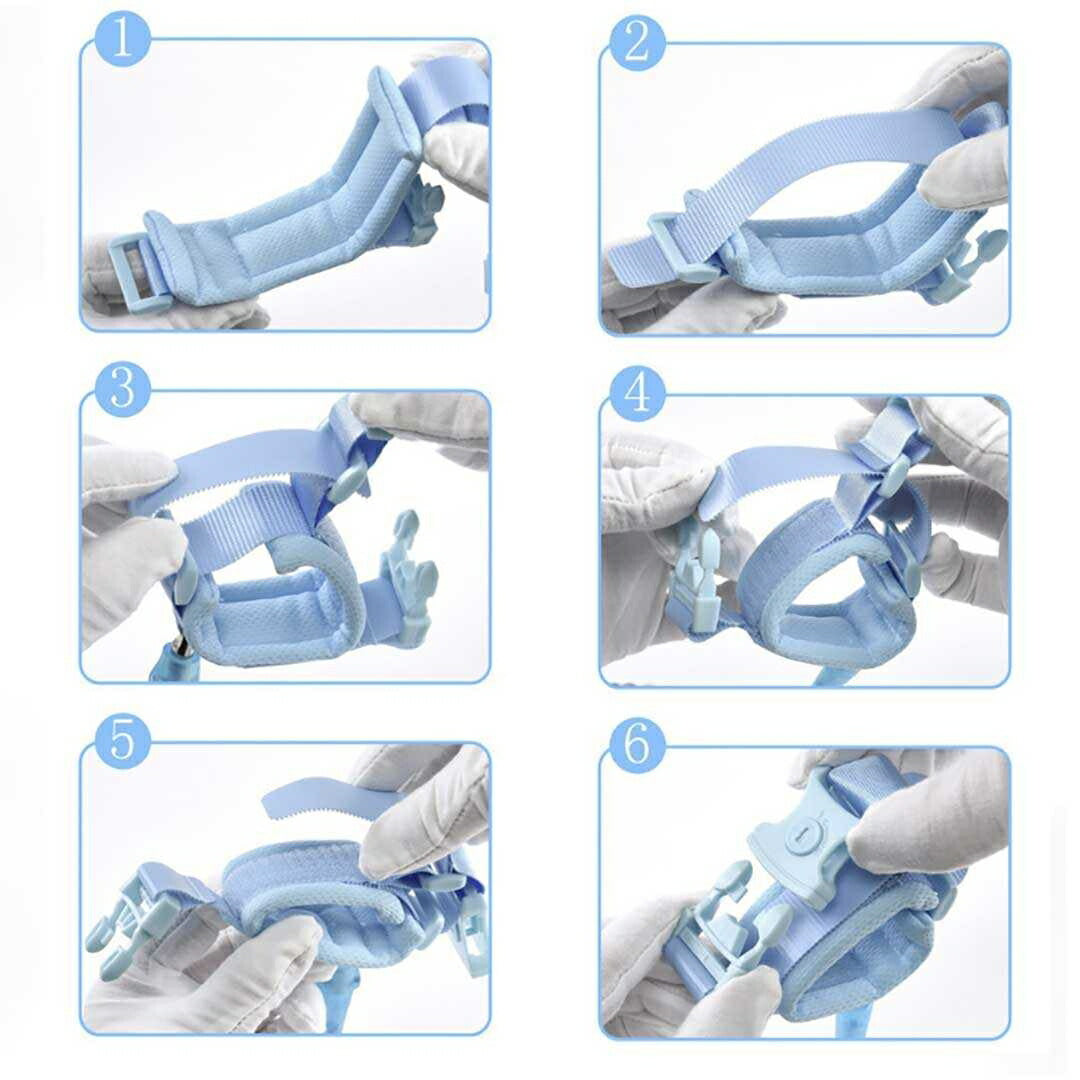 赤ちゃん用品 | ブルー子供用安全リストバンド - 迷子防止・伸縮式