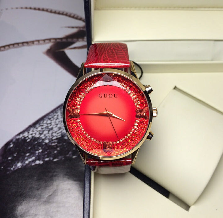 腕時計 | GUOU エレガント腕時計 - ブルー/ピンク/パープル