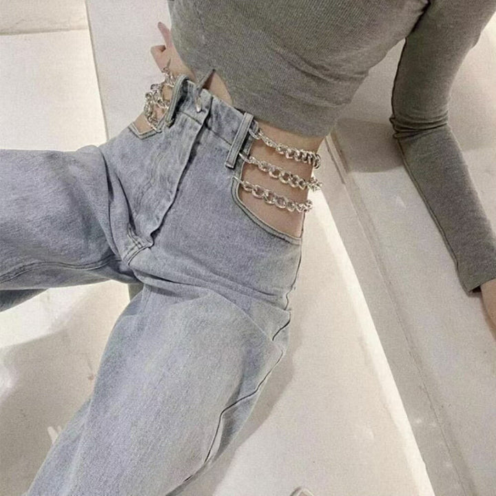 ボトムス | ワイドタイプデニムジーンズ 男女兼用 韓国ファッション