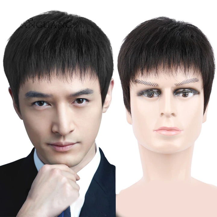 コスプレ小物 | メンズ用ナチュラルブラックショートウィッグ：ビジネス・フォーマル対応