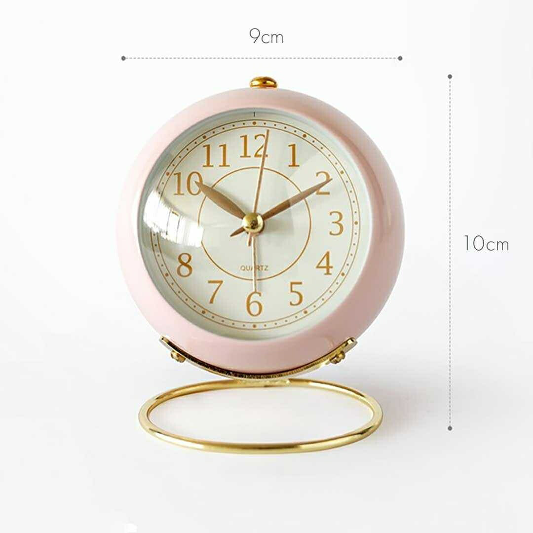 インテリア雑貨 その他 | レトロデザイン目覚まし時計 - ゴールド台座・選べる4カラー